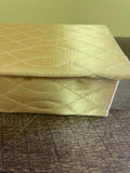 Vintage Womens Bogene Gold Quilted Glove Hanky Box