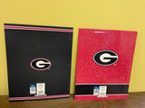 € New Pair/Set of 2 University of Georgia Bulldogs Notebook 2 Pocket Binder File Folders
