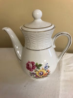 a* Vintage 7 Piece Miniature Toy Tea Set Teapot Cups
