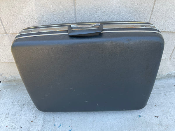 Vintage SAMSONITE Large Travel Suitcase Gray Hard Case