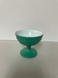 a** Single Vintage Sundae Sherbet Dessert Pedestal Dish Green