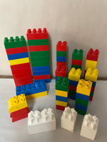 a* Lot of 74 Vintage Large Lego Bricks Multi-Colors & Sizes