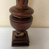 Vintage Wood Decorative Furniture Trim Carved Pedestal Shelf Support Leg Hutch Dresser Buffet