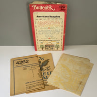 Vintage UNCUT UN-IRONED Butterick Americana Bicentennial Samplers Pattern 4262 One Size