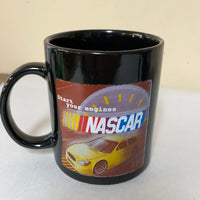 *Vintage 2003 Pair/Set 2 NASCAR Start Your Engine Racing Black Coffee Mugs Cups