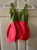 Vintage Girls 3T/4T Dance Play TINKERBELL Costume Desert Rose & Green Bloomers Halloween