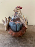*Vintage Laid Back Rooster Tea Light Candle Holder