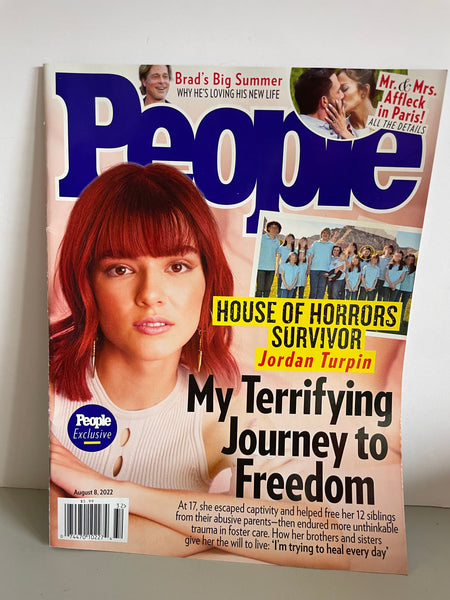 NEW People Magazine Jordan Turpin Journey to Freedom House of Horrors August 2022