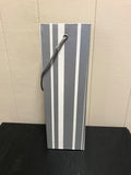 *Silver and White Striped Wine Gift Box