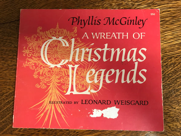a** Vintage 1967 A Wreath of Christmas Legends Phyllis McGinley Softcover 32 pages Collier Books