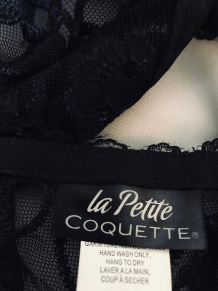 Womens Size 0/S la Petite Coquette Black Lace Garter NWOT