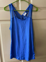 Womens Juniors DANSKIN NOW Medium (8-10) Blue Mesh Tank Top