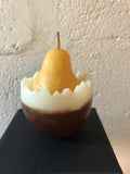 a** New Unscented Handcrafted CANDLE Easter Chick in Eggshell Volcanica 9094