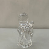 a** Glass Angel Blowing Horn Candleholder Holds Mini Taper Candle