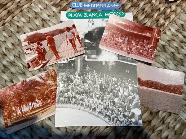 * Lot of 78 Vintage Color Photographs of 1978 Group Trip to Club Med Playa Blanca Mexico Aeromexico
