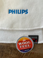 <€€ NEW PHILLIPS Wool Feel Unisex White Scarf 66” X 7” MAGIC Headwear NWT