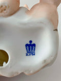 Vintage Bisque Porcelain  KPM Germany Blonde Baby Girl Figurine Sitting Position Retired