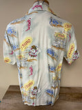 Mens Large BAHAMA CRUISE Camp Shirt  Casino Button Up Pocket