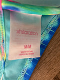 <€€ Womens Juniors Medium Xhilaration Bright Neon Swimsuit Top