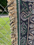 a* Vintage Tapestry Throw Blanket Fruit Basket Grapes Fringed 46” L x 62” W