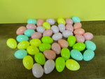 Lot/45 Plastic Easter Eggs Decorative Spring Multi Colors Fillable