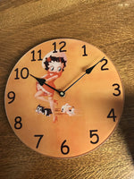NEW Betty Boop 11.5” Round Glass Wall Clock Variety of Designs