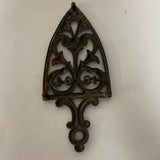 a** Vintage Black Cast Iron Trivet Hot Plate “1894” Footed