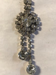 €€ Vintage Silver Faux Diamond Rhinestone Jewel Necklace