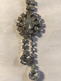 Vintage Silver Faux Diamond Rhinestone Jewel Necklace