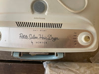 Vintage Working SCHICK Petite Salon 4 Temps Hairdryer Blue Case Nail File Dryer