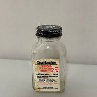 a** Vintage Grumbacher Artist’s Copal Painting Medium 587-2 74ml Empty Glass Jar Bottle