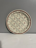 Vintage SABINA Fashion Collection Salad Dessert Plate Stoneware Japan 7.75” Red Black Branches