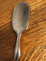 *Vintage Silver Beaded Handheld 8” Vanity Hair Brush