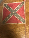 € Vintage American History States Flag Cheesecloth Wood Pole Mini