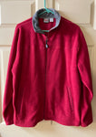 € Mens Medium PROSPIRIT Red Full Zip Up Fleece Jacket Medium Pockets
