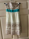 Womens Juniors FLYING TOMATO Ivory Lace Sleeveless Juliet Sun Dress Small