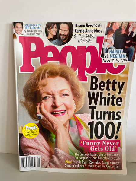 NEW PEOPLE Magazine Betty White Turns 100 ! January 2022