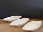 Set of 3 White Maxwell Williams Designer Homewares Oval Porcelain Bowls Dishes