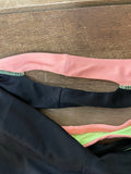 <€€ Womens Juniors Medium XHILARATION Black & Peach Swimsuit Bottoms