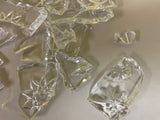+ 1 Lbs Broken Vintage Clear Raised Etched Starburst Glass for Craft & Art Mosaic Projects - 1/4” Thick