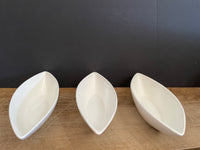 Set of 3 White Maxwell Williams Designer Homewares Oval Porcelain Bowls Dishes