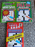 NEW PennyPress & Dell Set/3 Puzzle Books Word Seek~Fill-Ins~Easy Crosswords March-April 2023