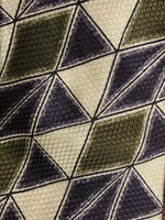 *Mens BACHRACH Italy Silk Neckware Tie Necktie Geometric Triangle Green Purple White