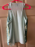 Womens Juniors MOSSIMO Small Green Sheer w/ Sequin Front Tank Top