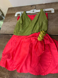 Vintage Girls 3T/4T Dance Play TINKERBELL Costume Desert Rose & Green Bloomers Halloween