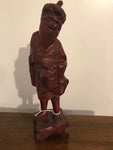 a** Vintage Chinese Wood Carved Figurine