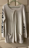 Womens Large MARCELLE Cream Beige Cardigan Sweater