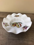 Vintage China Royal Worcester Evesham Porcelain Scalloped Edge Candy Dish Bowl England