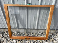 a** Wood Frame Encased Single Pane Window Art Projects 32” L x 28” H x 2” D w/ hook & handle #10