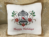 Holiday Christmas “Happy Holidays” Pillow